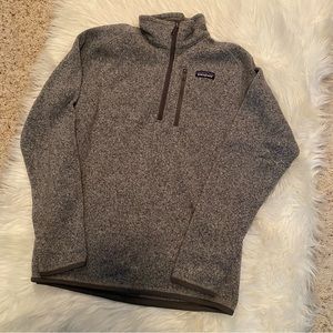 Men’s Better Sweater Quarter Zip Jacket Gray